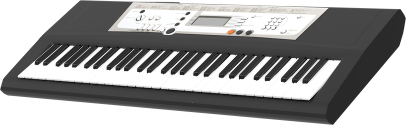 3D rendering illustration of a electronic piano keyboard